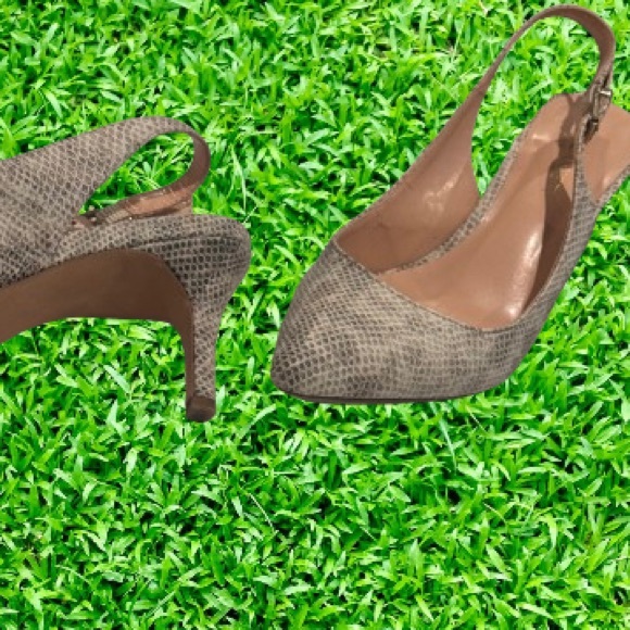 SOLE SOCIETY snakeskin sling backs. Size 6 - Picture 6 of 7